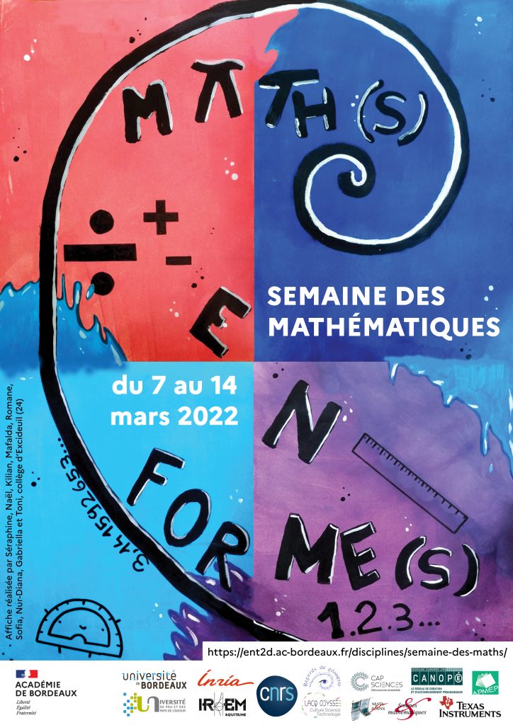 Semaine des maths - Affiche académique 2022
