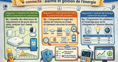 Publication RNR – Séquence 4ème – Découverte et analyse d’un système connecté : alarme et gestion de l’énergie