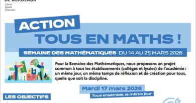 Tous en maths ! Semaine des mathématiques du 14 au 25 mars 2026