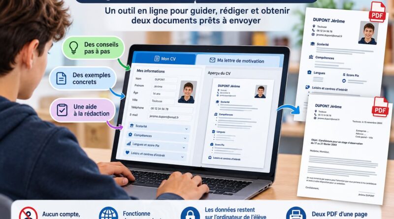 Mon CV et ma lettre de motivation