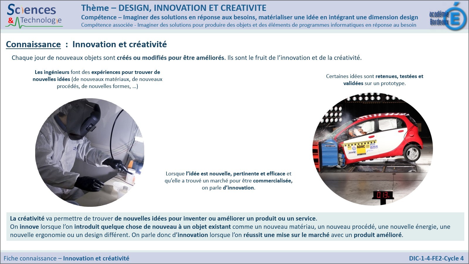 Design Innovation Et Créativité Technologie 4ème